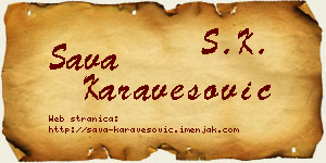 Sava Karavesović vizit kartica